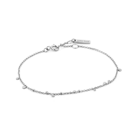 Silver Geometry Mixed Discs Bracelet.