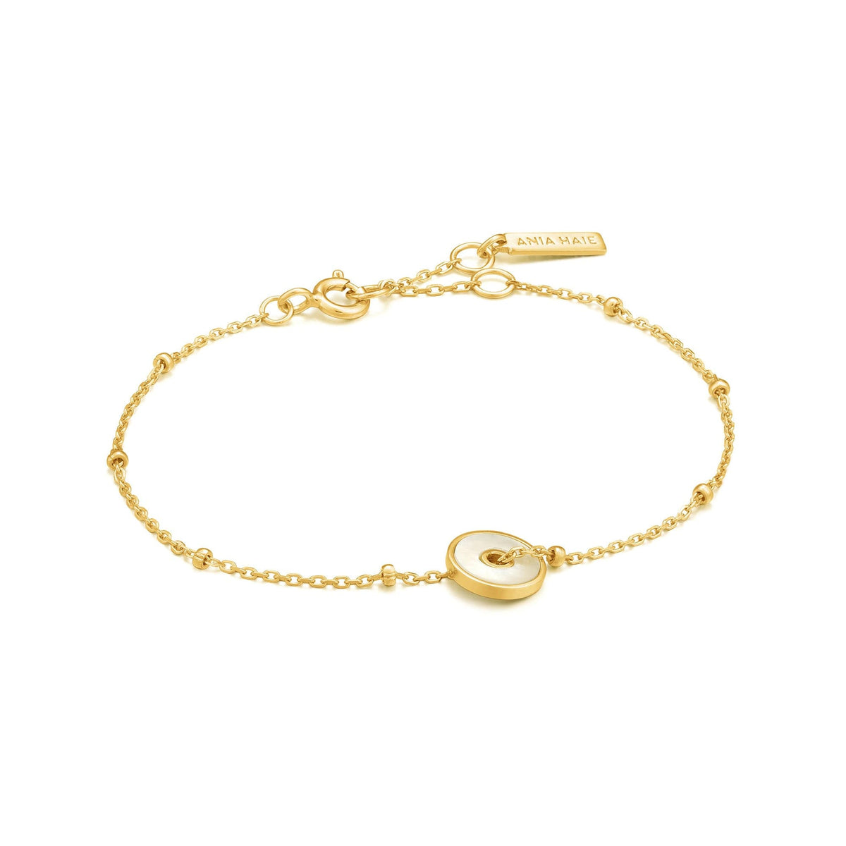 Gold Mother Of Pearl Disc Bracelet – Ania Haie