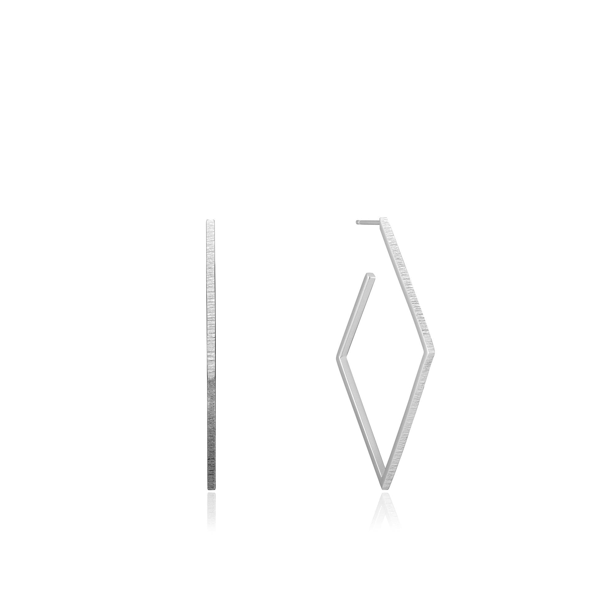 Diamond shaped hotsell hoop earrings