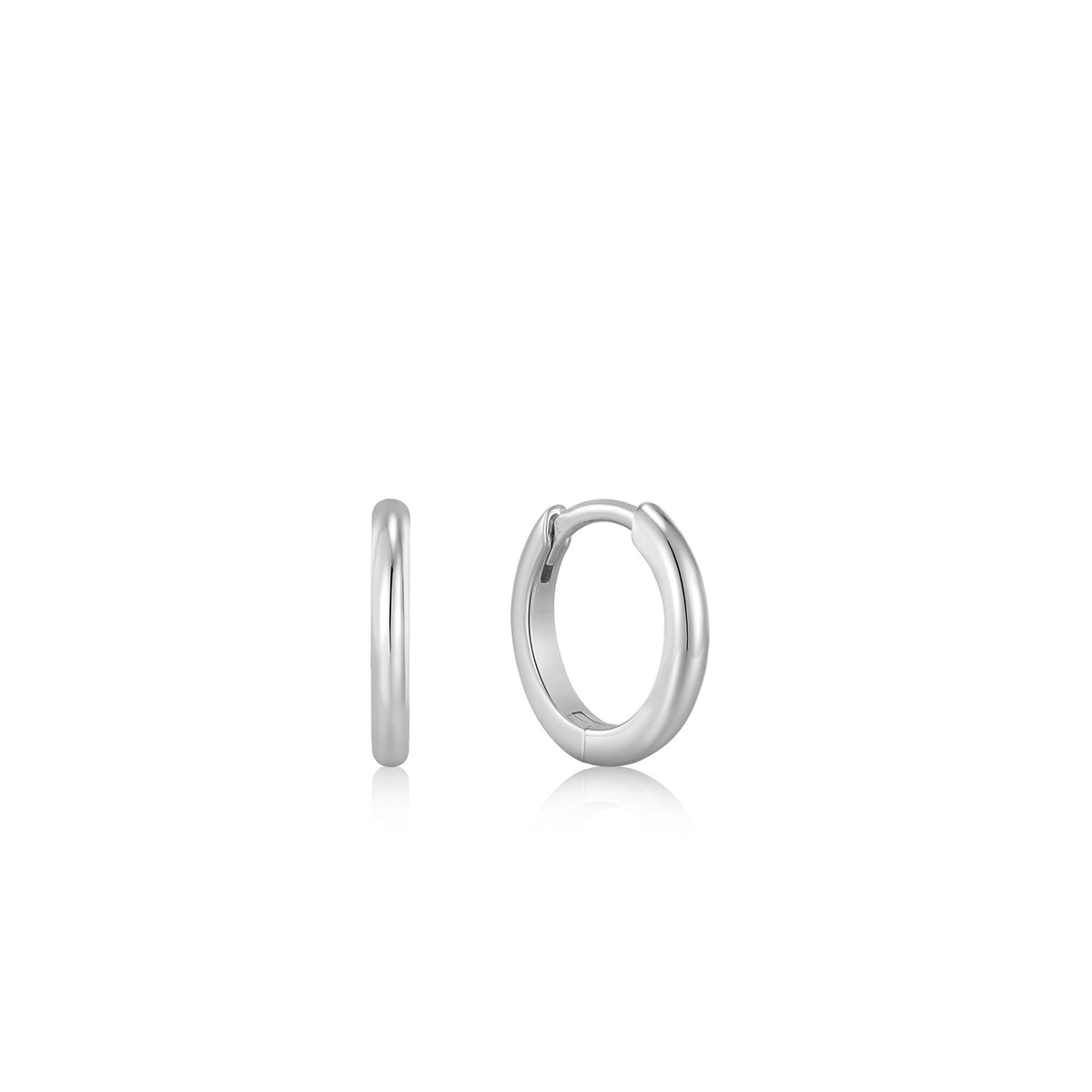 ania haie Silver Smooth Mini Huggie Hoop Earrings