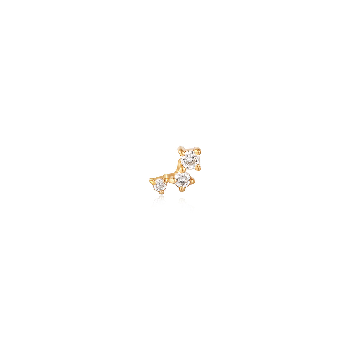 ania haie 14kt Gold Stargazer Triple Natural Diamond Single Labret Earring