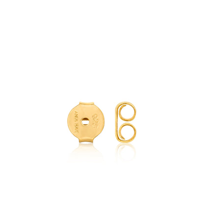 Gold Pearl Mini Hoop Earrings details