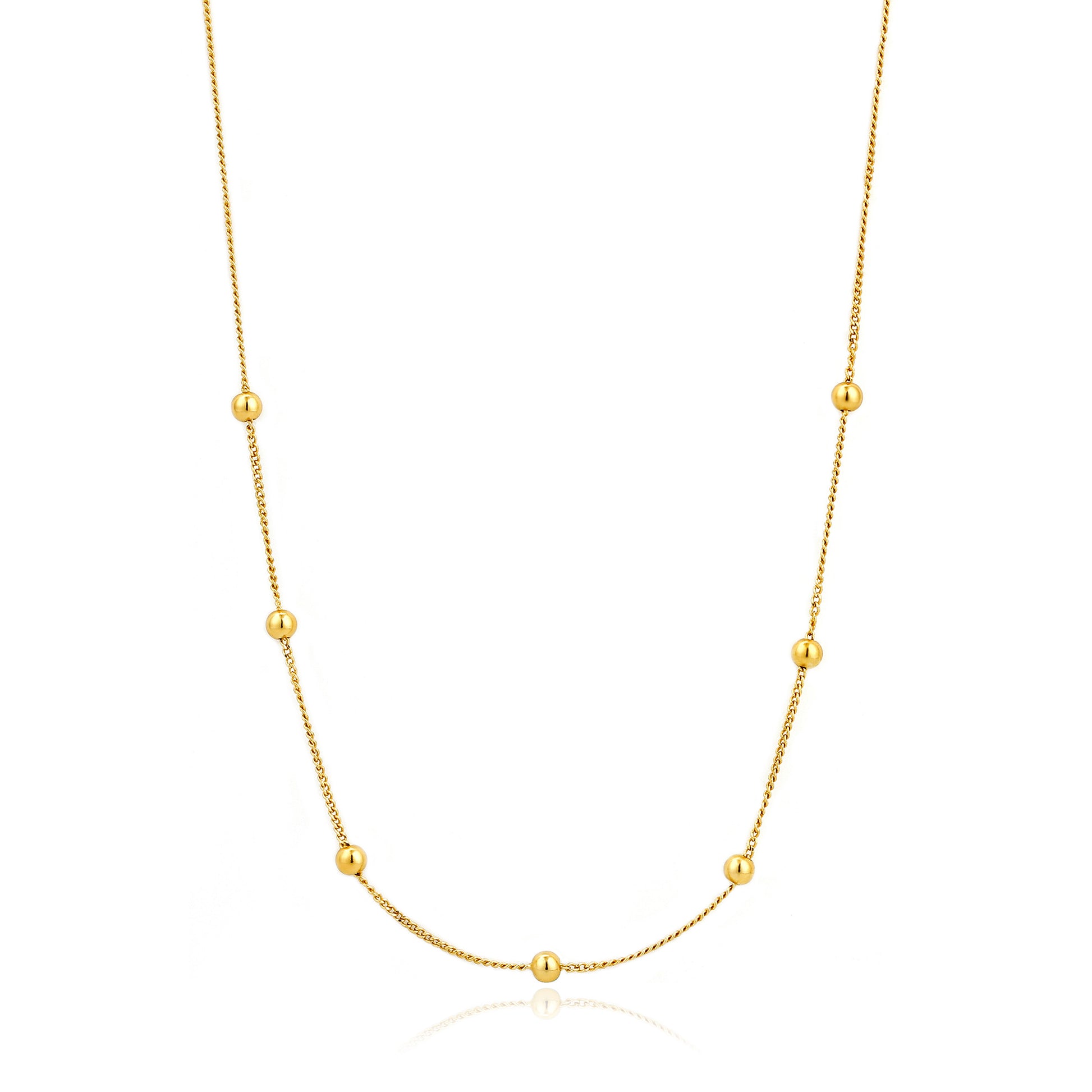 Gold Modern Beaded Necklace