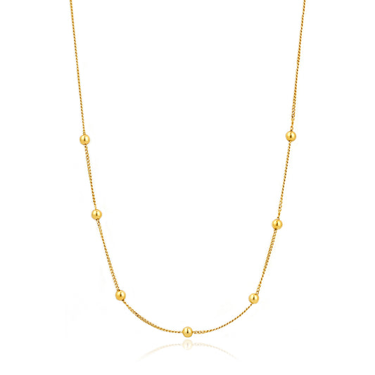 Gold Modern Beaded Necklace