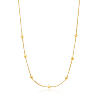 Gold Modern Beaded Necklace.