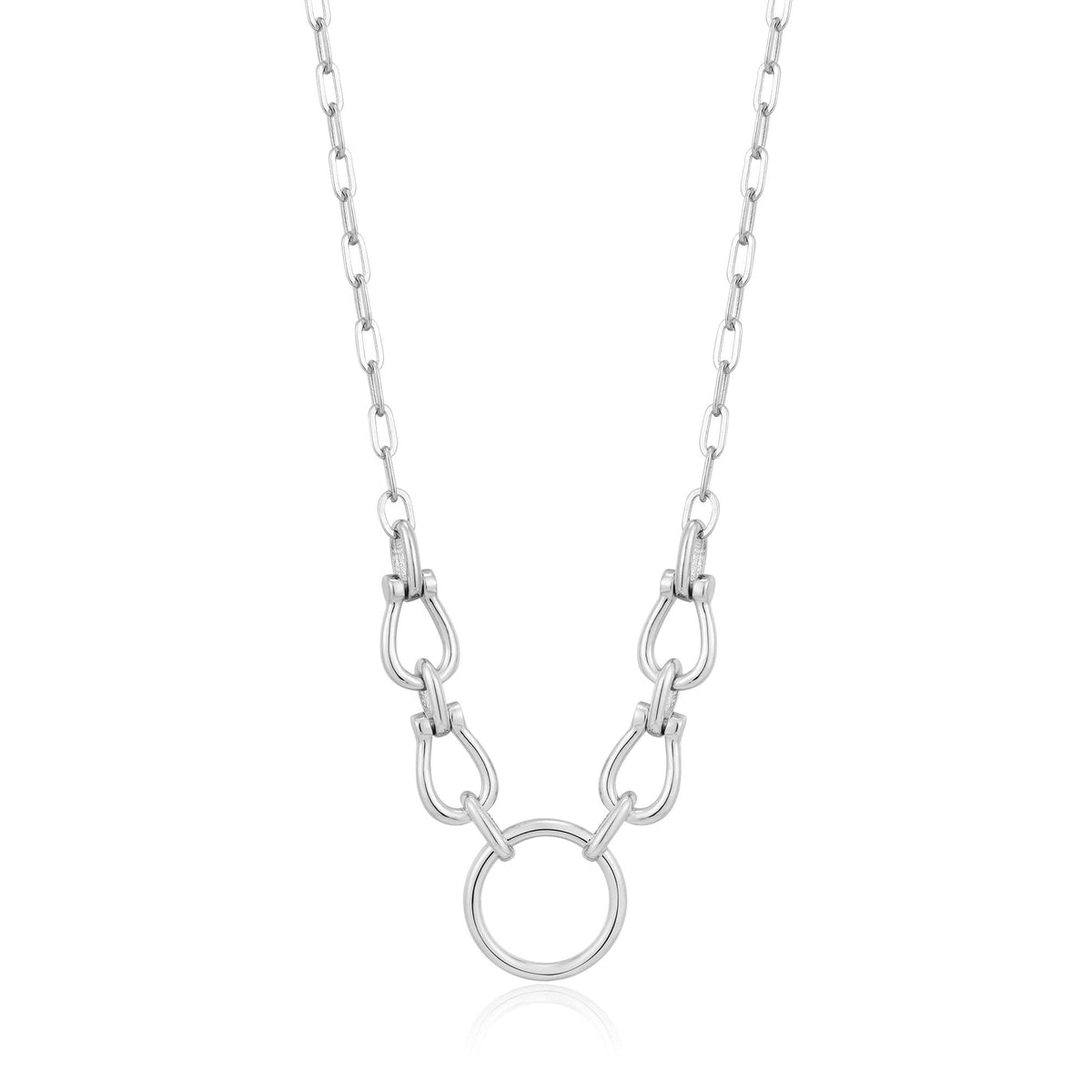 Silver Horseshoe Link Necklace Ania Haie