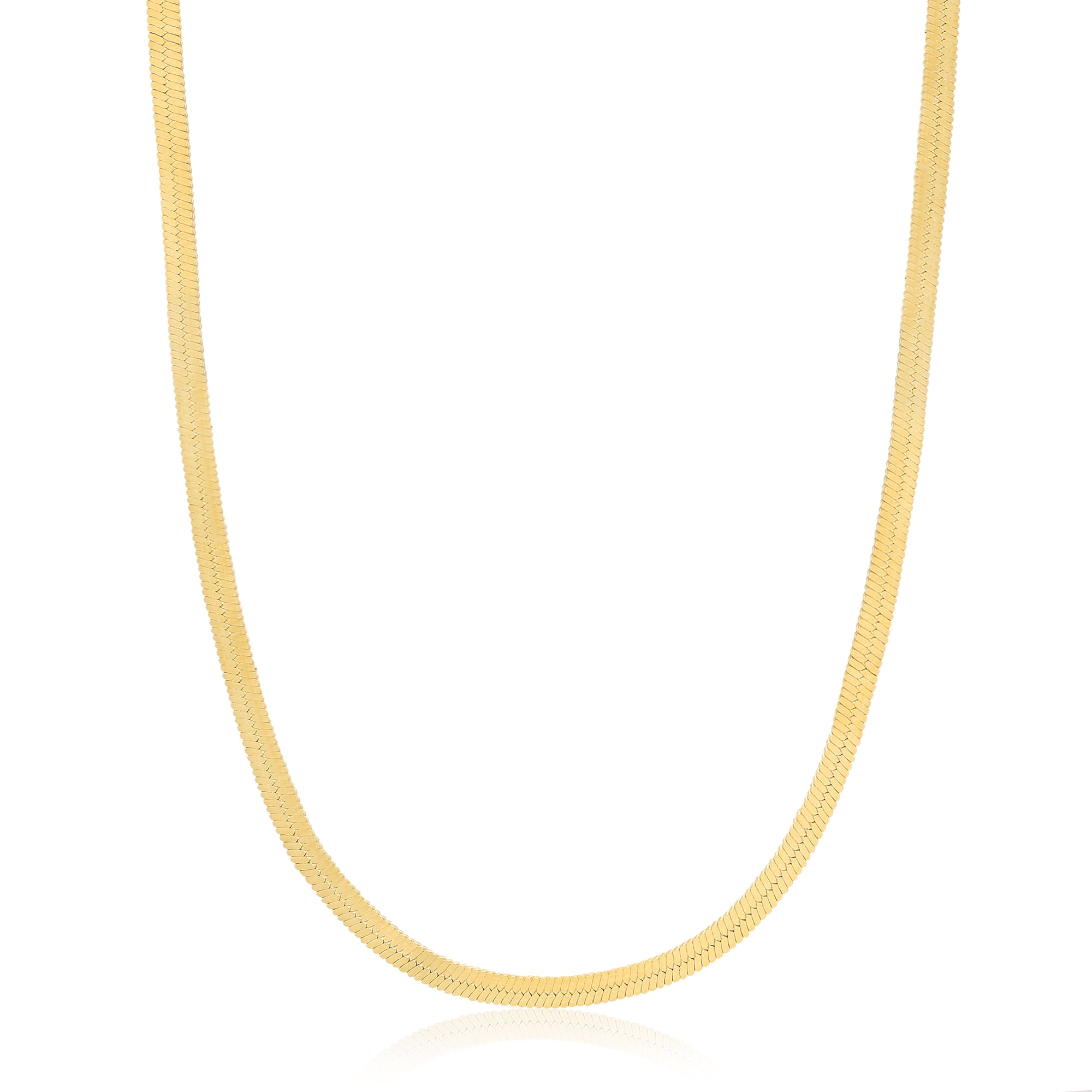 flat snake necklace (gold) #n45 通販