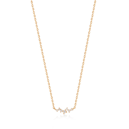 14kt Gold Stargazer Natural Diamond Constellation Necklace