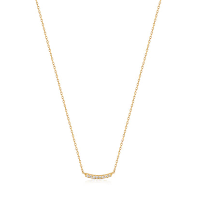 14kt Gold Magma Curve Diamond Necklace