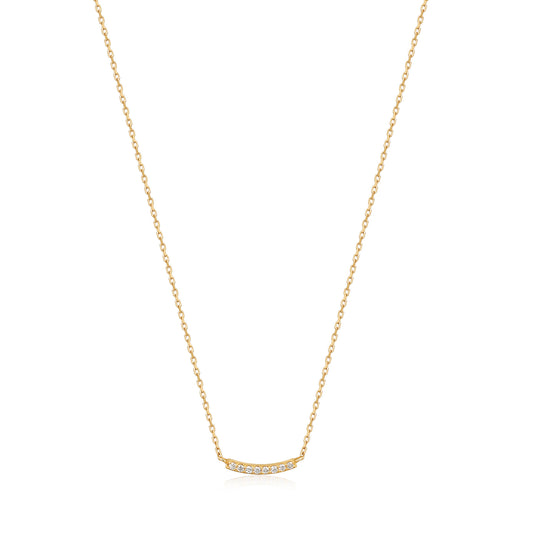 14kt Gold Magma Curve Diamond Necklace