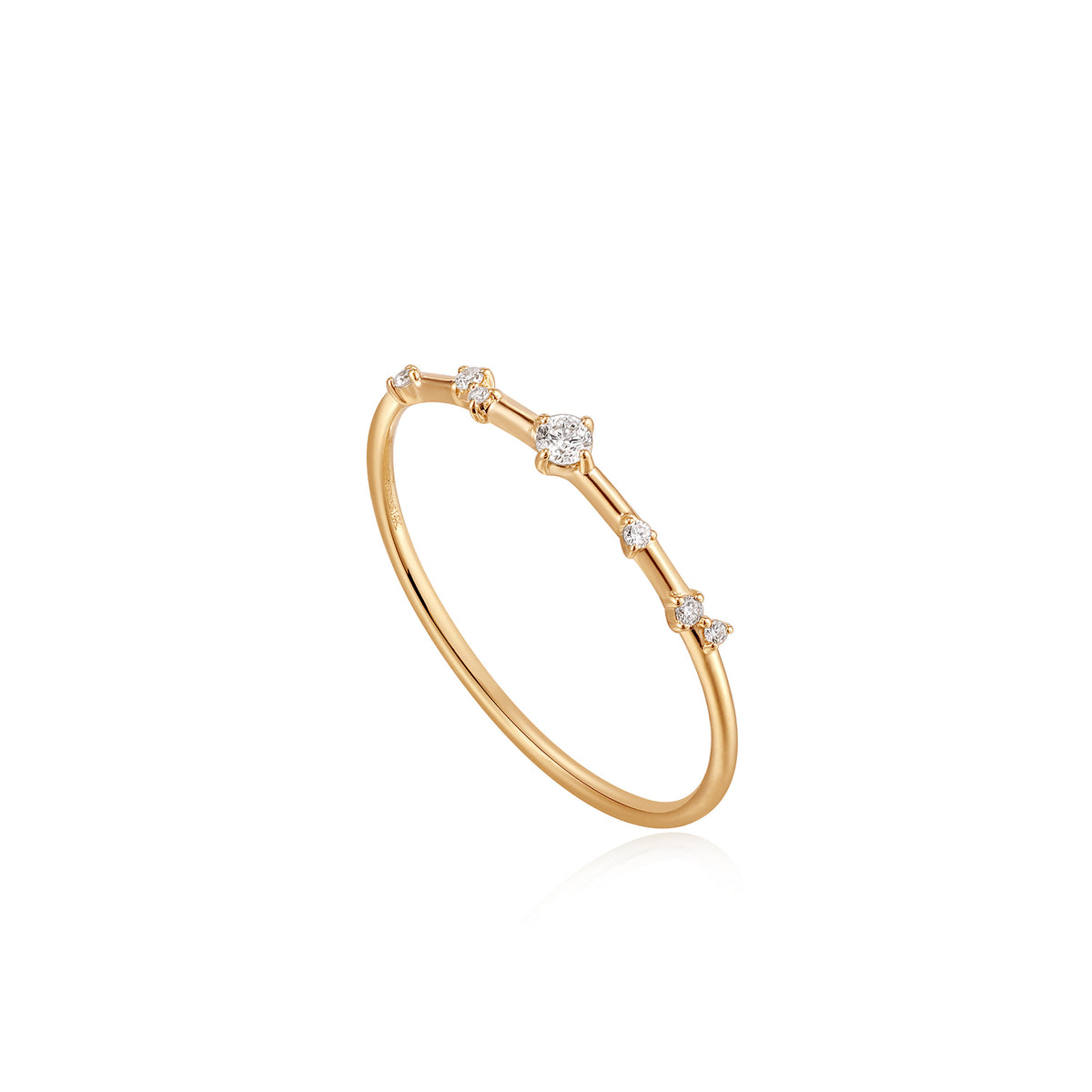 ania haie 14kt Gold Stargazer Natural Diamond Stardust Ring