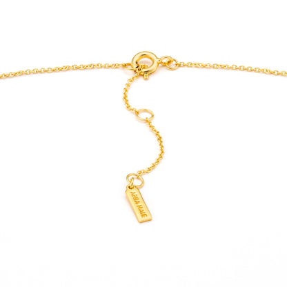 Turquoise Pendant Gold Necklace.