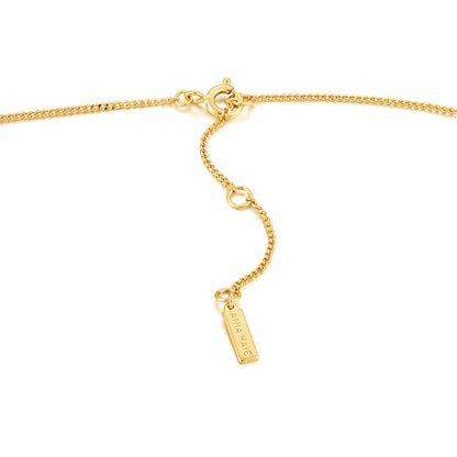 Gold Modern Beaded Necklace clasp detail close up
