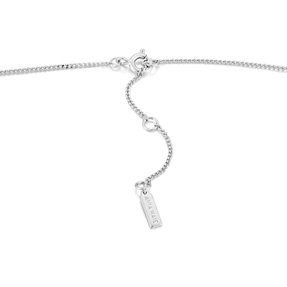 Silver Modern Beaded Necklace.